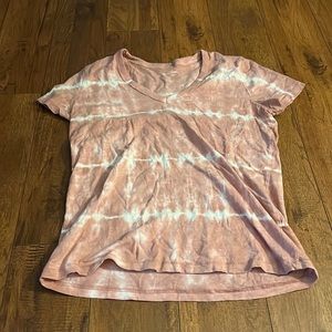 Pink and White Vneck, small